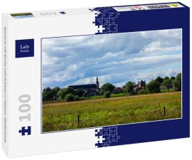 Lais Puzzle - Szenerie mit Kirche und Schloss in Hattem, Niederlande - 100 Teile