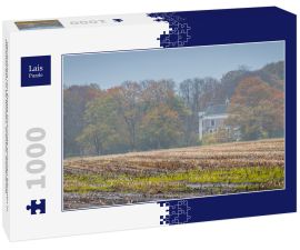 Lais Puzzle - Herrenhaus von Estate Dickninge zwischen Bäumen in Herbstfarben in De Wolden, Drenthe, Niederlande - 1.000 Teile