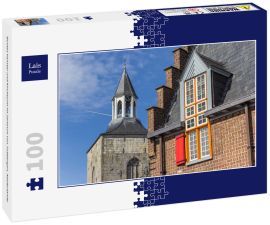 Lais Puzzle - Buntes Fenster und Kirchturm im Zentrum von Tubbergen, Niederlande - 100 Teile