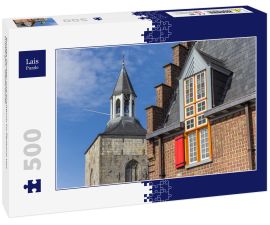 Lais Puzzle - Buntes Fenster und Kirchturm im Zentrum von Tubbergen, Niederlande - 500 Teile