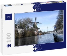Lais Puzzle - Kittelmühle namens De Wachter in Zuidlaren, Drenthe, Nordniederlande - 100 Teile
