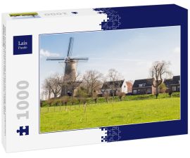Lais Puzzle - Blick auf die Windmühle 'Prins van Oranje' des malerischen alten Dorfes Buren in Neder-Betuwe, Gelderland, Niederlande. - 1.000 Teile