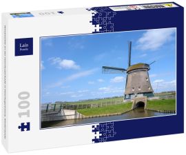 Lais Puzzle - Windmühle an der Veenhuizerkade in Heerhugowaard, Niederlande - 100 Teile