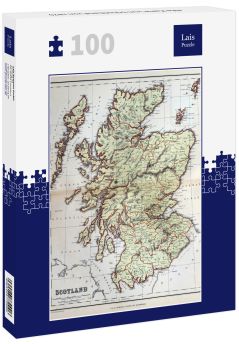 Lais Puzzle - Alte Karte von Schottland von 1870 - 100 Teile