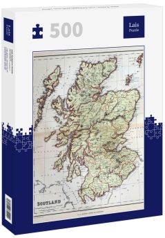 Lais Puzzle - Alte Karte von Schottland von 1870 - 500 Teile