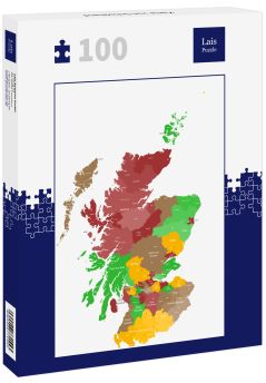 Lais Puzzle - Karte von Schottland - 100 Teile