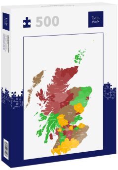 Lais Puzzle - Karte von Schottland - 500 Teile