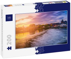 Lais Puzzle - Der Fluss Nith und die alte Brücke bei Sonnenuntergang in Dumfries, Schottland, UK - 200 Teile