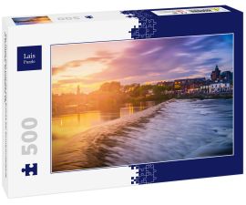 Lais Puzzle - Der Fluss Nith und die alte Brücke bei Sonnenuntergang in Dumfries, Schottland, UK - 500 Teile