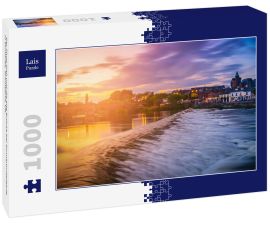Lais Puzzle - Der Fluss Nith und die alte Brücke bei Sonnenuntergang in Dumfries, Schottland, UK - 1.000 Teile