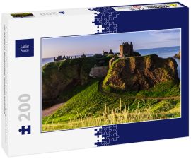 Lais Puzzle - Panoramablick auf Dunottar Castle bei Sonnenaufgang an der Ostküste von Schottland. Aberdeenshire, Vereinigtes Königreich - 200 Teile