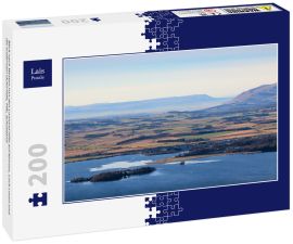 Lais Puzzle - Blick nach Westen von den Lomond Hills auf Kinross, Loch Leven und die entfernten Ochil Hills, Fife, Schottland - 200 Teile