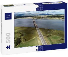 Lais Puzzle - Luftaufnahme des Verkehrs auf der Clackmannanshire-Brücke über den Fluss Forth - 500 Teile