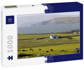 Lais Puzzle - Ein Blick über das Ackerland auf Bressay zum Mainland, Shetland, Schottland - 1.000 Teile