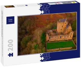 Lais Puzzle - Luftaufnahme der mittelalterlichen Ruine Castle Campbell in Glen Dollar, Clackmannanshire, Schottland - 200 Teile