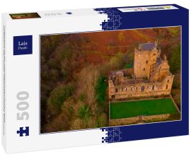 Lais Puzzle - Luftaufnahme der mittelalterlichen Ruine Castle Campbell in Glen Dollar, Clackmannanshire, Schottland - 500 Teile