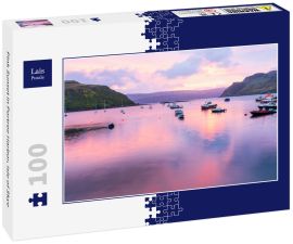 Lais Puzzle - Pink Sunset in Portree Harbor, Isle of Skye - 100 Teile