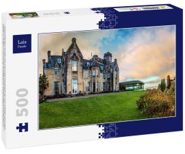 Lais Puzzle - Stonefield Castle bei Sonnenuntergang mit hellen grünen Rasen in der Front und einige kleine Büsche auf der rechten Seite in Argyll und Bute Schottland Vereinigtes Königreich - 500 Teile