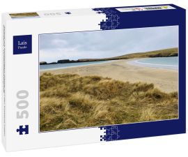 Lais Puzzle - Strand mit beidseitigem Wasser auf den Shetland Inseln Schottland - Landschaftsfotografie - 500 Teile