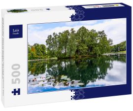 Lais Puzzle - Insel auf dem Teich im Rouken Glen Park, Giffnock, East Renfrewshire, Südseite Glasgow, Schottland - 500 Teile