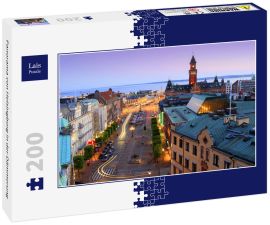 Lais Puzzle - Panorama von Helsingborg in der Dämmerung - 200 Teile