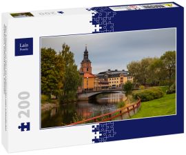 Lais Puzzle - Alter Schlepptau von Falun mit traditionellen roten schwedischen Holzhäusern. Grafschaft Dalarna, Schweden - 200 Teile
