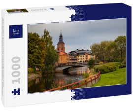 Lais Puzzle - Alter Schlepptau von Falun mit traditionellen roten schwedischen Holzhäusern. Grafschaft Dalarna, Schweden - 1.000 Teile