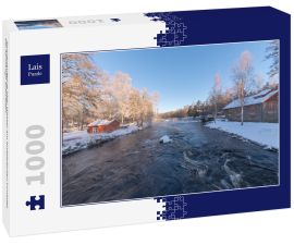 Lais Puzzle - Sonnenaufgang über Wasser am Knappforsen Lunedet bei Karlskoga Schweden - 1.000 Teile