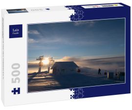 Lais Puzzle - Sonnenuntergang über dem Skigebiet åre in Nordschweden - 500 Teile