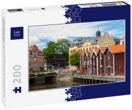 Lais Puzzle - Hudiksvall eine Stadt in der Provinz Gävleborgs län, Ostschweden mit schönen Holzhäusern - 200 Teile