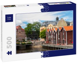 Lais Puzzle - Hudiksvall eine Stadt in der Provinz Gävleborgs län, Ostschweden mit schönen Holzhäusern - 500 Teile