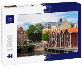 Lais Puzzle - Hudiksvall eine Stadt in der Provinz Gävleborgs län, Ostschweden mit schönen Holzhäusern - 1.000 Teile