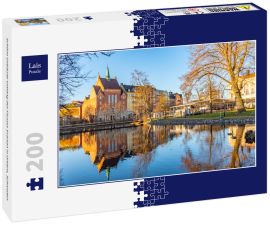 Lais Puzzle - Schöne Gebäude entlang des Flusses Svartan in Orebro, Schweden - 200 Teile