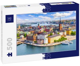 Lais Puzzle - Stockholm Altstadt (Gamla Stan) Stadtbild von Rathaus oben, Schweden - 500 Teile