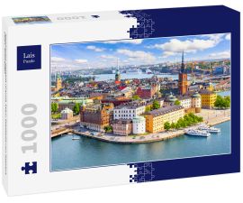 Lais Puzzle - Stockholm Altstadt (Gamla Stan) Stadtbild von Rathaus oben, Schweden - 1.000 Teile