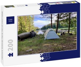 Lais Puzzle - Wildes Zelten am See, Arvika, Värmland, Schweden - 200 Teile
