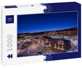 Lais Puzzle - Boras-Bahnhof - Schweden, die schöne Natur und Schnee - 1.000 Teile
