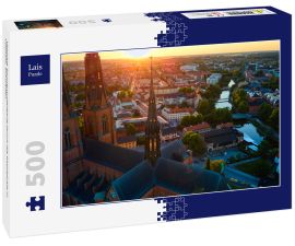 Lais Puzzle - Uppsala Sonnenuntergang durch die Kathedrale in Uppsala, Schweden - 500 Teile