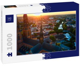 Lais Puzzle - Uppsala Sonnenuntergang durch die Kathedrale in Uppsala, Schweden - 1.000 Teile