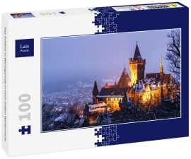 Lais Puzzle - Das Schloss in Wernigerode in einer kalten Winternacht - 100 Teile