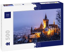 Lais Puzzle - Das Schloss in Wernigerode in einer kalten Winternacht - 500 Teile