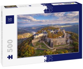 Lais Puzzle - Königstadt, sächsische Schweiz, Festung Königstein im Herbst - 500 Teile