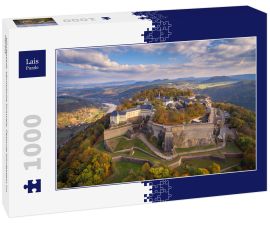 Lais Puzzle - Königstadt, sächsische Schweiz, Festung Königstein im Herbst - 1.000 Teile