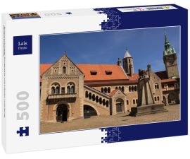 Lais Puzzle - Braunschweig; Burgplatz mit Löwen und Burg Dankwarderode - 500 Teile