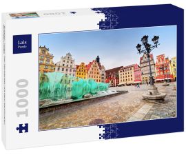 Lais Puzzle - Breslau, Polen. Der Marktplatz mit dem berühmten Springbrunnen - 1.000 Teile