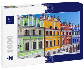 Lais Puzzle - Zamosc, Polen. Historische Gebäude in der Altstadt - 1.000 Teile