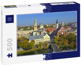 Lais Puzzle - Opole - Das historische Stadtzentrum mit dem Rathaus. Polen - 500 Teile