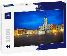 Lais Puzzle - Marktplatz mit Rathaus in Zamość bei Nacht - 1.000 Teile