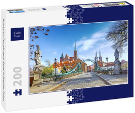 Lais Puzzle - Brücke zur Tumski-Insel (Dom) in Breslau, Polen - 200 Teile