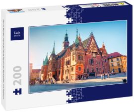 Lais Puzzle - Bunte Morgenszene auf dem Breslauer Marktplatz mit Rathaus - 200 Teile